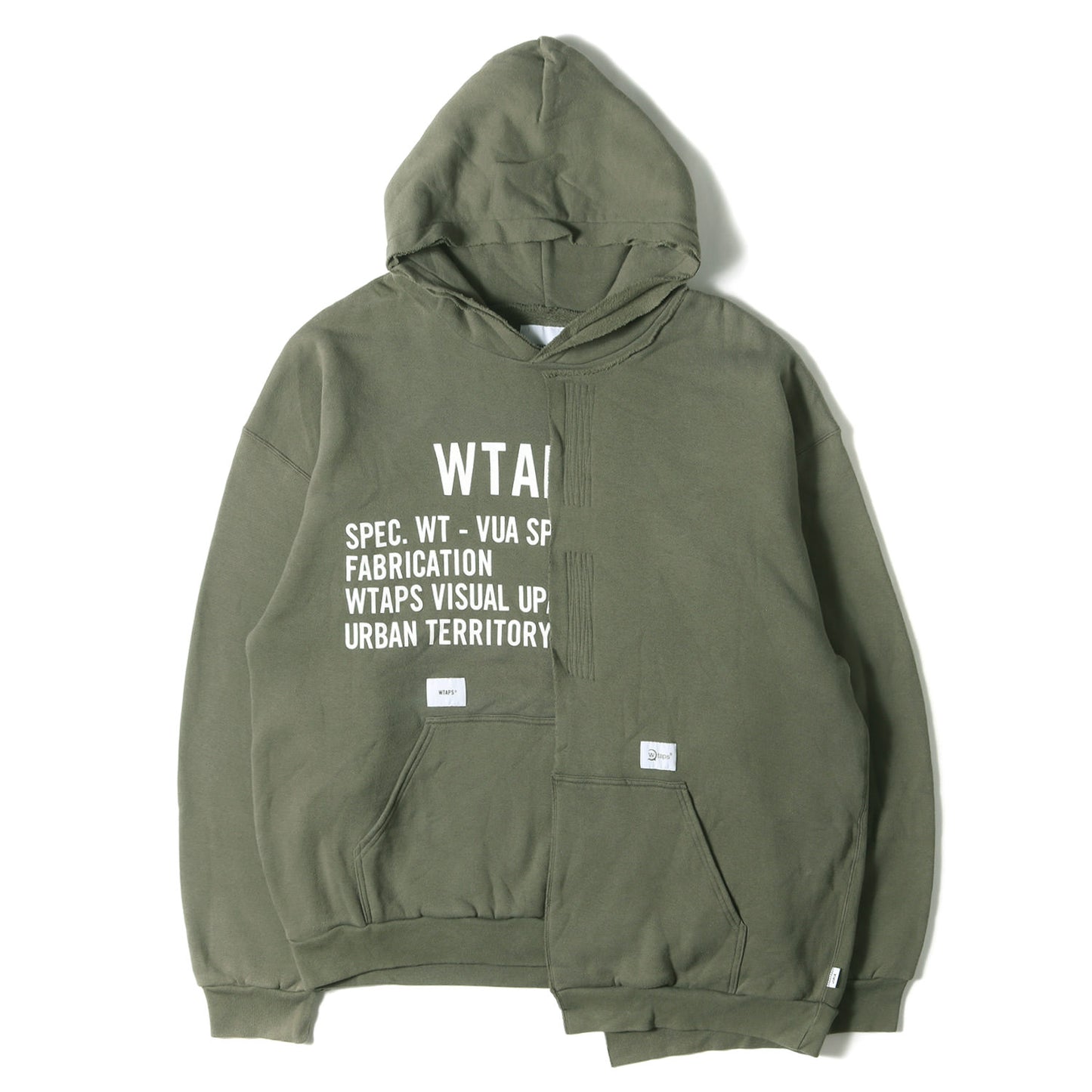 21SS アシンメトリー レイヤード スウェット パーカー(RAGS / HOODED)