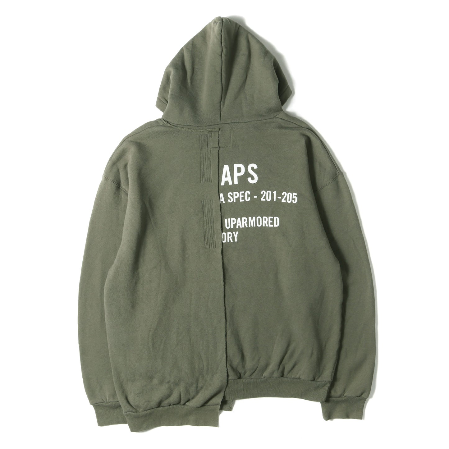 21SS アシンメトリー レイヤード スウェット パーカー(RAGS / HOODED)