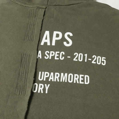 21SS アシンメトリー レイヤード スウェット パーカー(RAGS / HOODED)