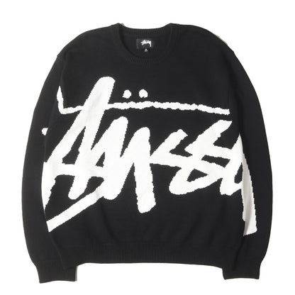 22AW ビッグストックロゴ コットンニット セーター(Stock Sweater)