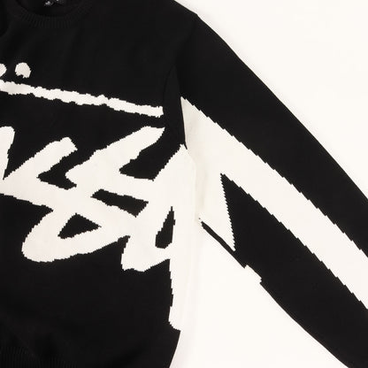 22AW ビッグストックロゴ コットンニット セーター(Stock Sweater)