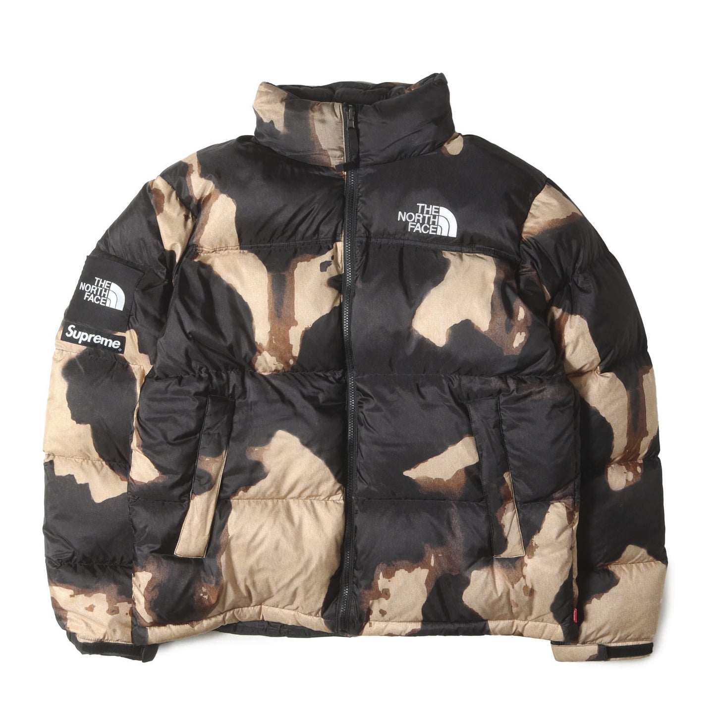 21AW ×THE NORTH FACE ブリーチド デニム プリント ヌプシ ダウンジャケット(Bleached Denim Print Nuptse Jacket)
