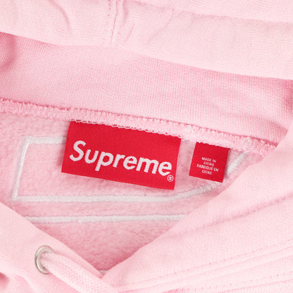 23AW ビッグサテンアップリケ スウェットパーカー(Satin Applique Hooded Sweatshirt)