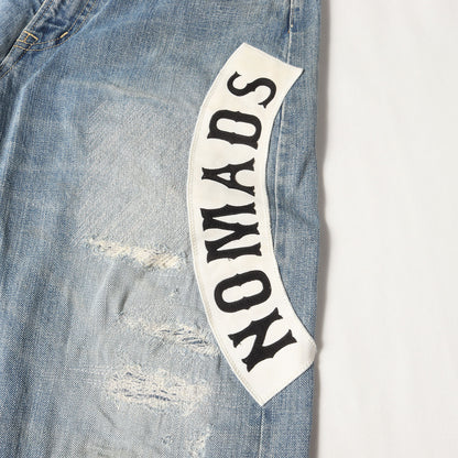 NOMADSパッチ付き ダメージ加工 デニムパンツ