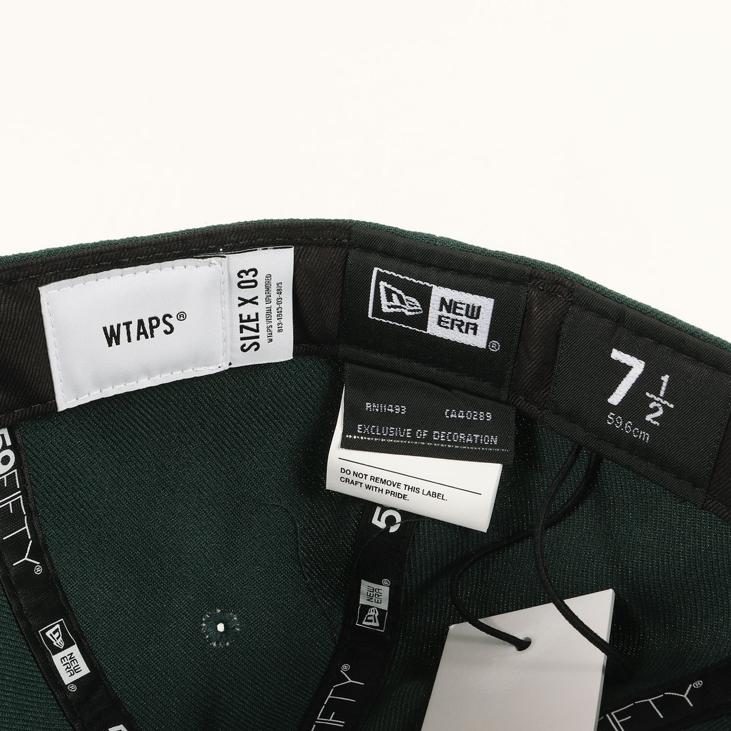 24SS ×NEW ERA WTロゴ刺繍 ベースボールキャップ(59FIFTY LOW PROFILE / CAP / POLY. TWILL)