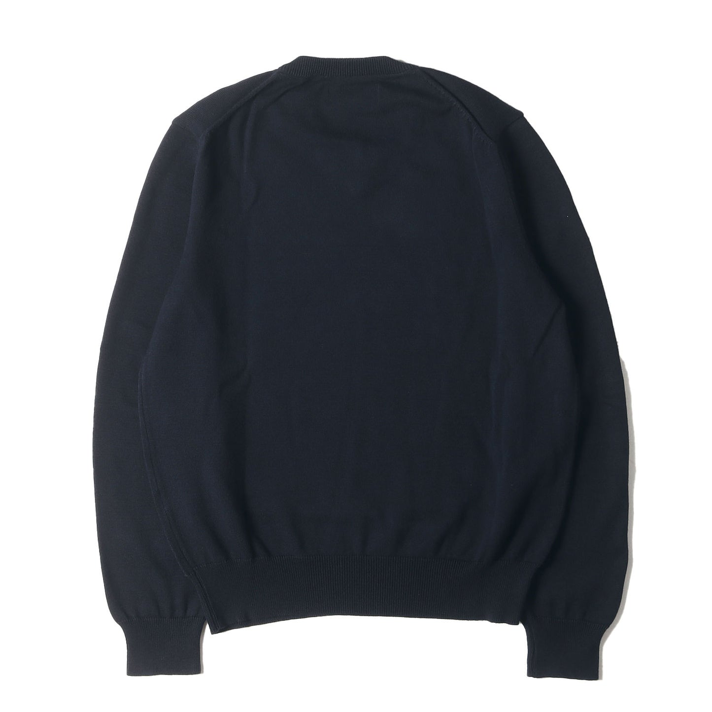 ワンポイント刺繍 Vネック コットンニット セーター(V-Neck Sweater)