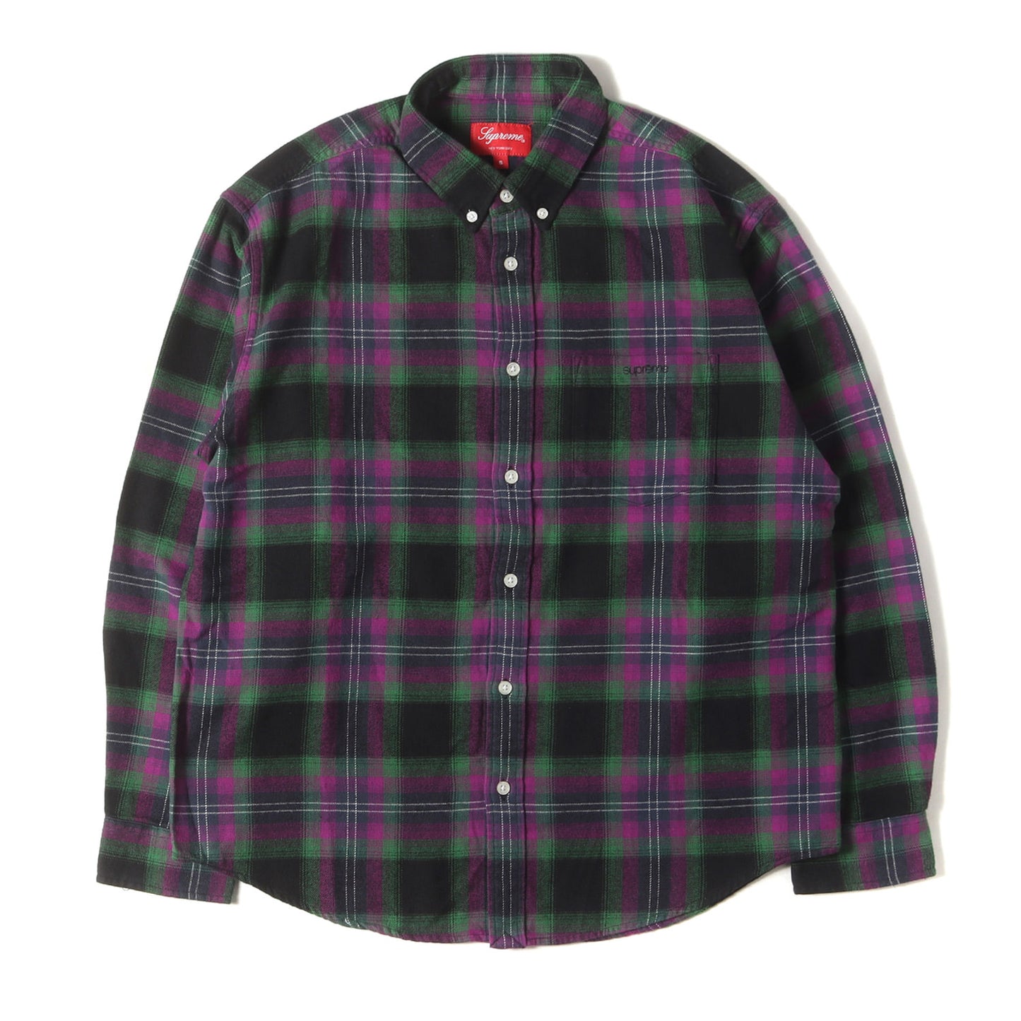 22AW ブラッシュド チェック ボタンダウン フランネルシャツ(Brushed Plaid Flannel Shirt)