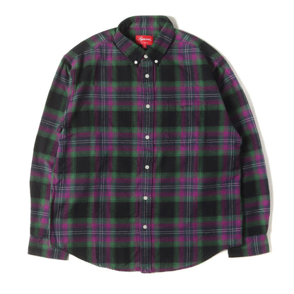 22AW ブラッシュド チェック ボタンダウン フランネルシャツ(Brushed Plaid Flannel Shirt)