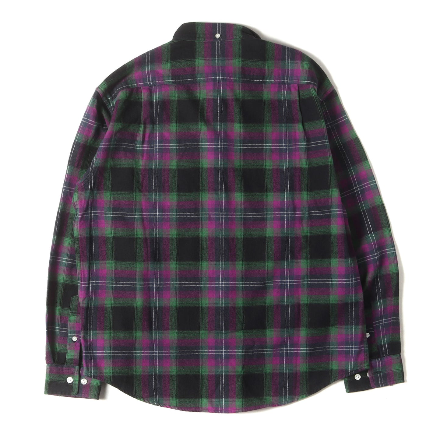 22AW ブラッシュド チェック ボタンダウン フランネルシャツ(Brushed Plaid Flannel Shirt)