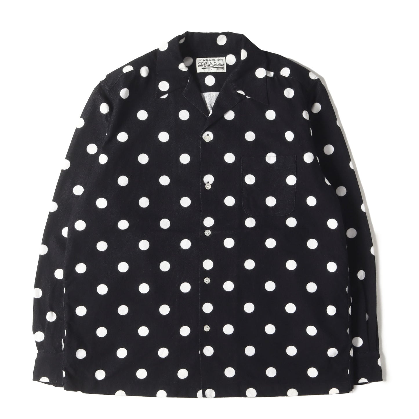 オープンカラー コインドット フランネルシャツ(FLANNEL OPEN COLLAR SHIRT)