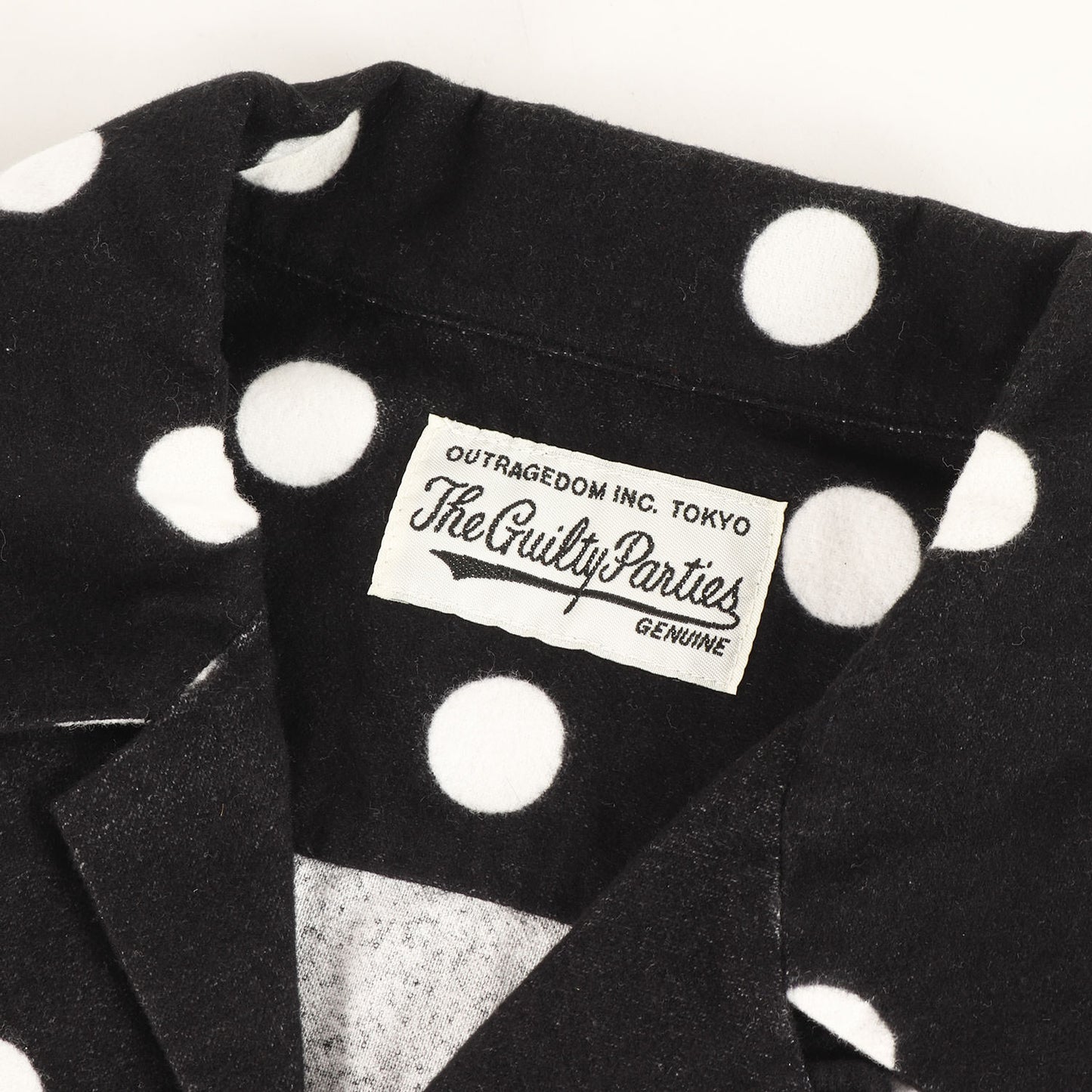 オープンカラー コインドット フランネルシャツ(FLANNEL OPEN COLLAR SHIRT)