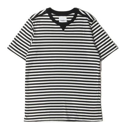 ボーダーライン 前V クルーネック Tシャツ(crew neck s s striped tee)