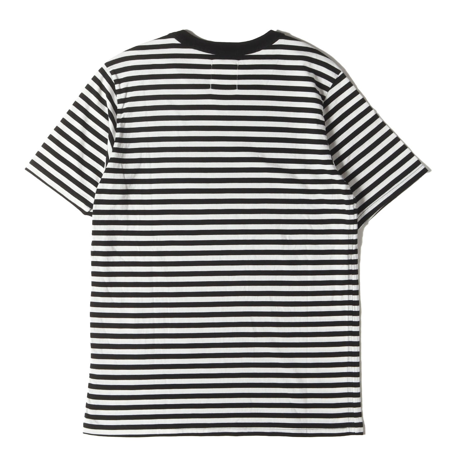 ボーダーライン 前V クルーネック Tシャツ(crew neck s s striped tee)