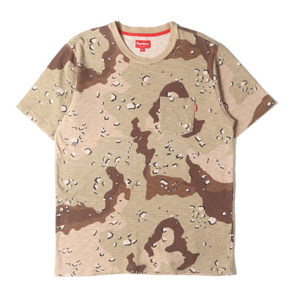 チョコチップデザートカモ ポケット付き ヘビーウェイト Tシャツ(Pocket Tee)