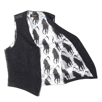 裏地 死神柄 ウールベスト