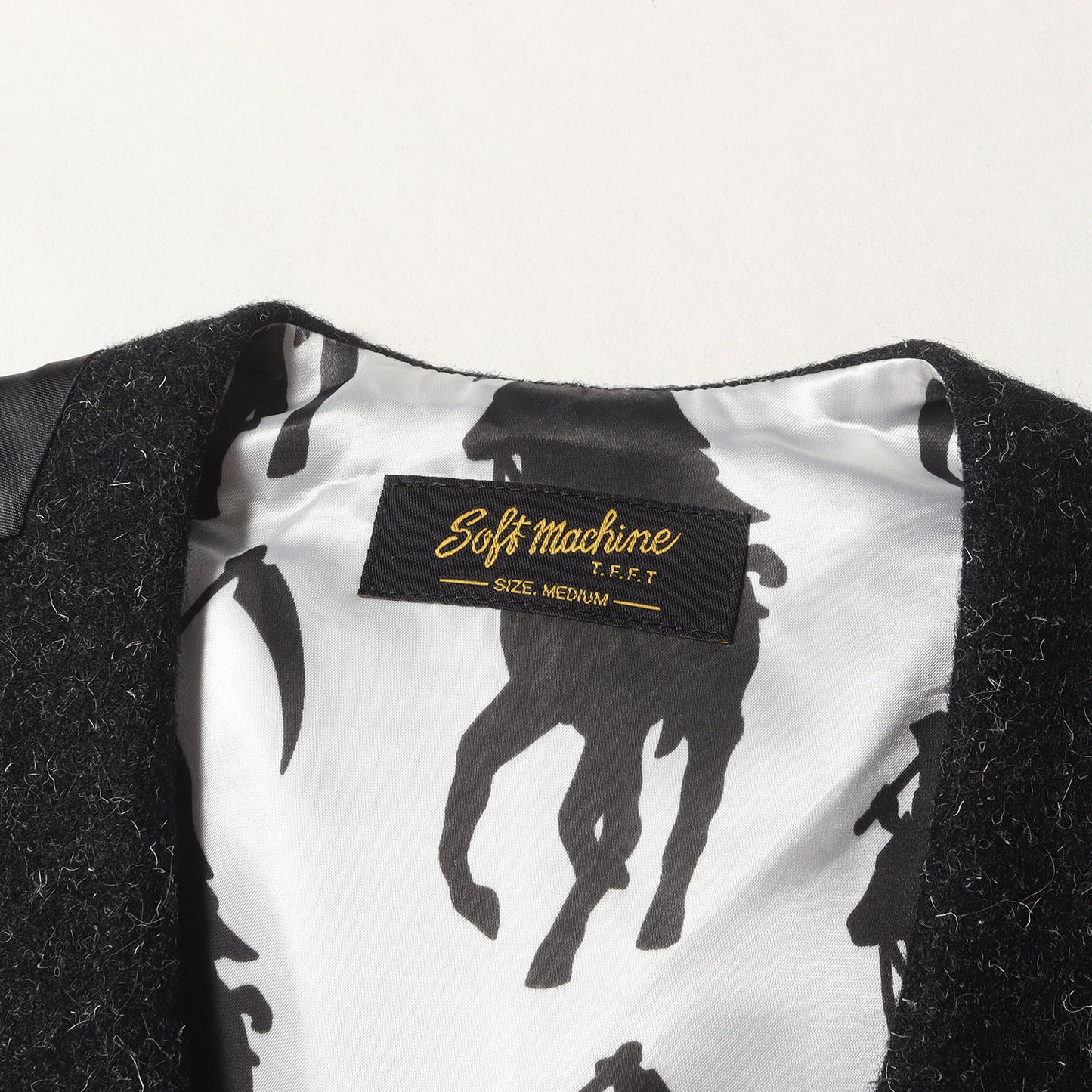 裏地 死神柄 ウールベスト