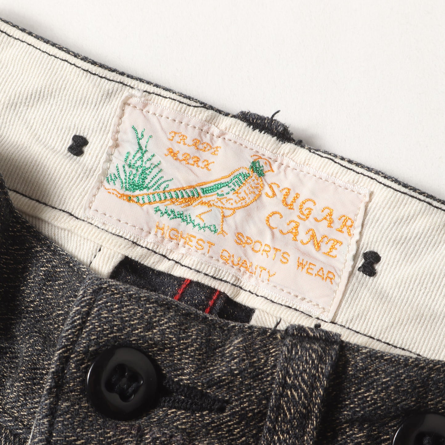 シンチバック付き ごま塩 ワークパンツ