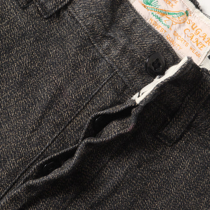 シンチバック付き ごま塩 ワークパンツ