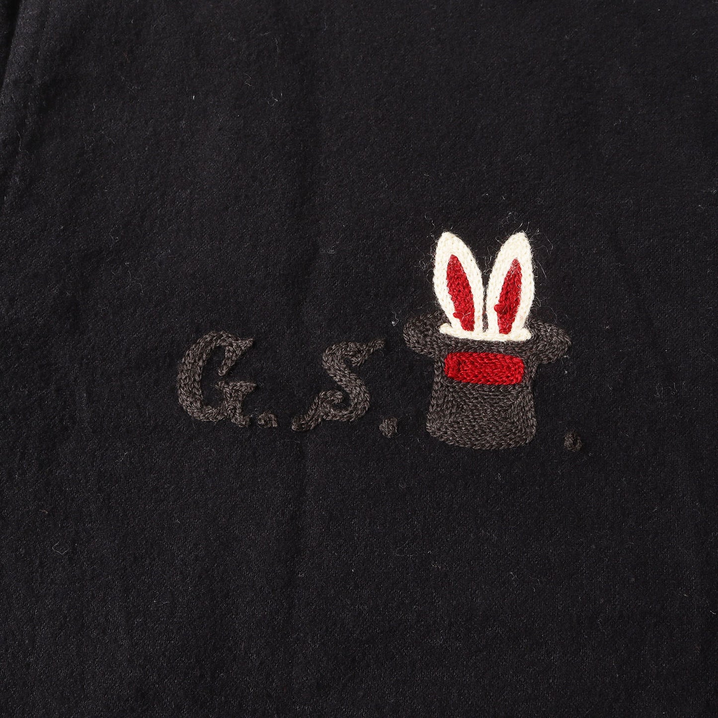 チェーン刺繍デザイン フランネルシャツ