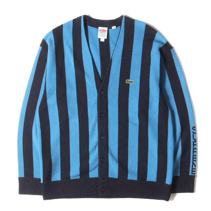 ×LACOSTE L!VE ストライプ ニット カーディガン(Stripe Cardigan)