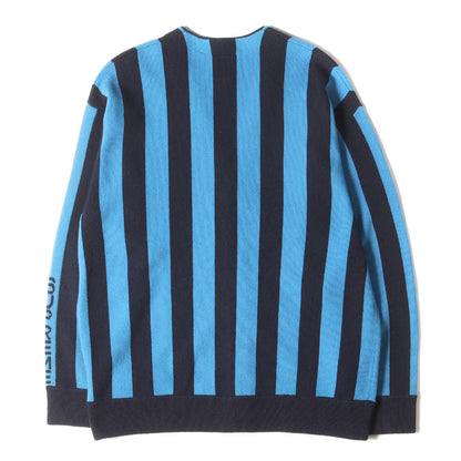 ×LACOSTE L!VE ストライプ ニット カーディガン(Stripe Cardigan)