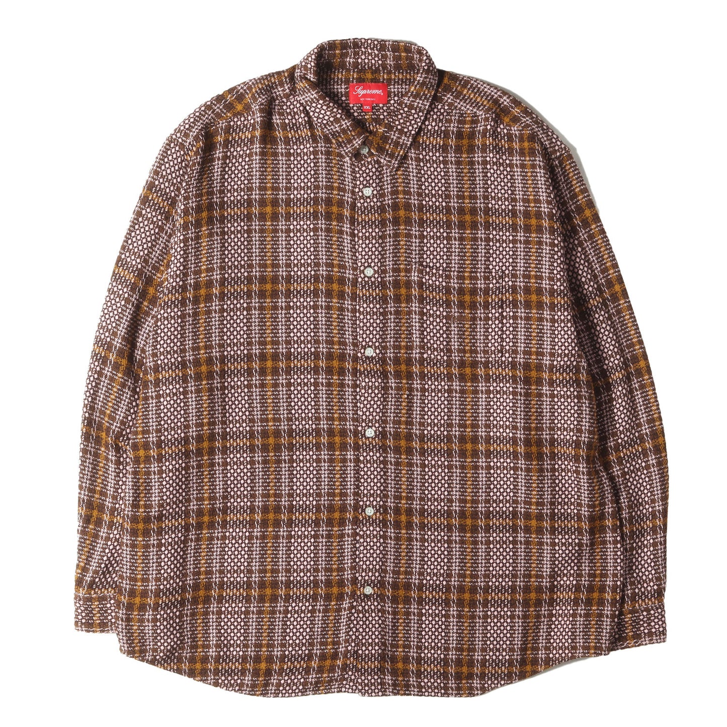 23SS バスケット ウィーブ チェックシャツ(Basket Weave Plaid Shirt)