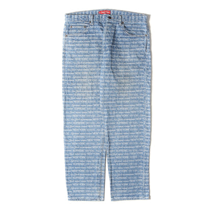 22AW ジャカードロゴ柄 デニムパンツ(Multi Type Jacquard Regular Jean)