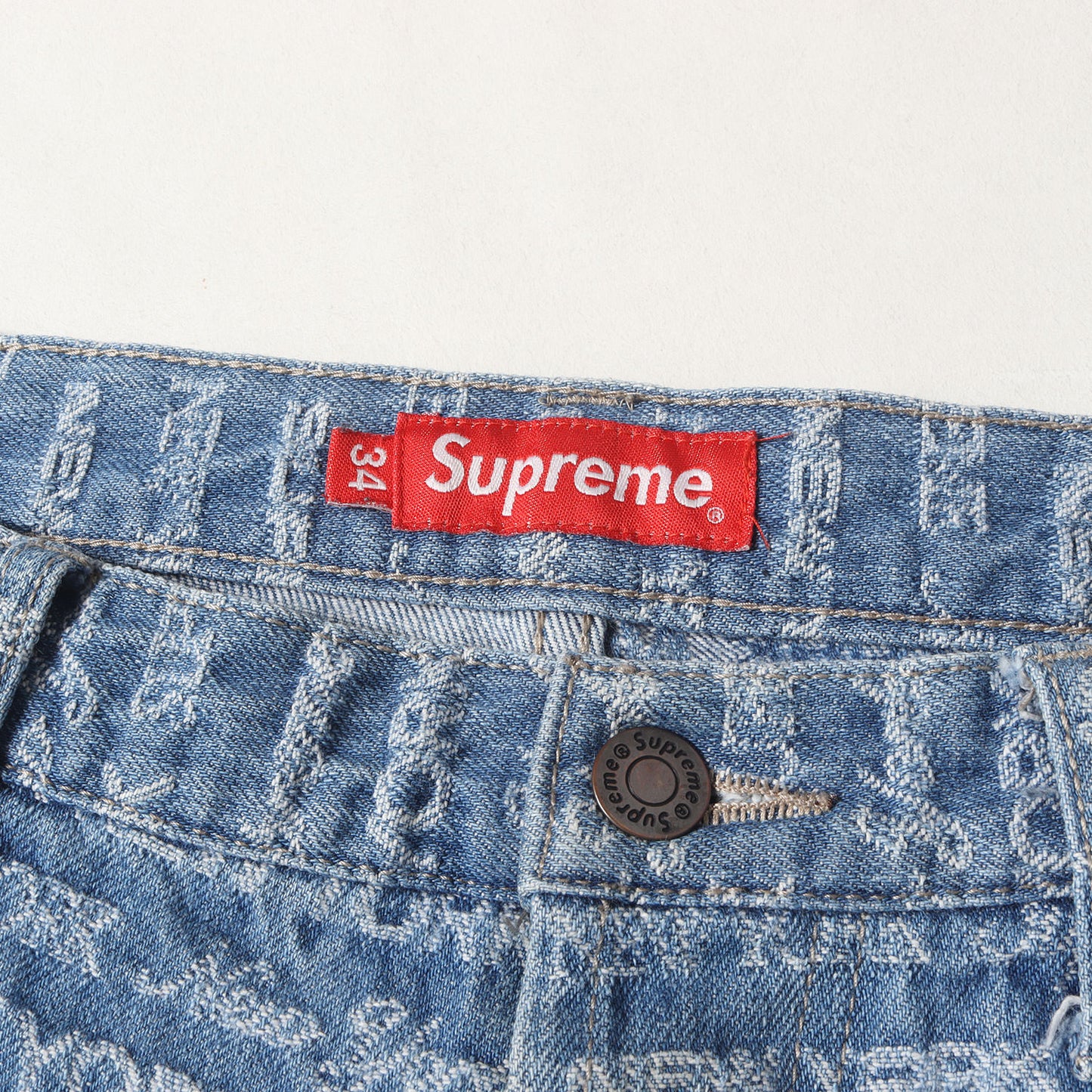22AW ジャカードロゴ柄 デニムパンツ(Multi Type Jacquard Regular Jean)