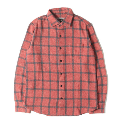 21AW ウーリーヘリンボーン チェック シャツ(WOOLY HERRINGBONE PLAID SHIRTS)