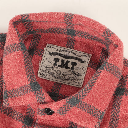 21AW ウーリーヘリンボーン チェック シャツ(WOOLY HERRINGBONE PLAID SHIRTS)
