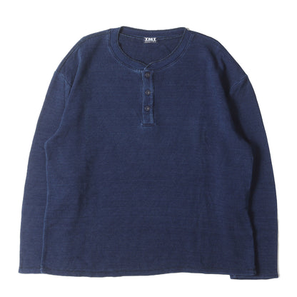 23AW インディゴ サーマル ヘンリーネック ロングスリーブ Tシャツ