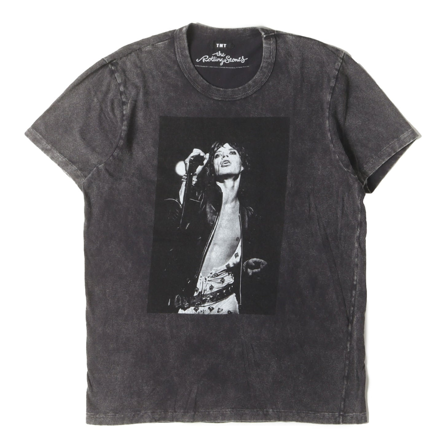 21SS ×The Rolling Stones ピグメントダイ加工 ミック・ジャガー フォト Tシャツ