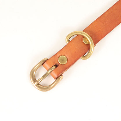 ターコイズ フラワースタッズ ナロー レザーベルト