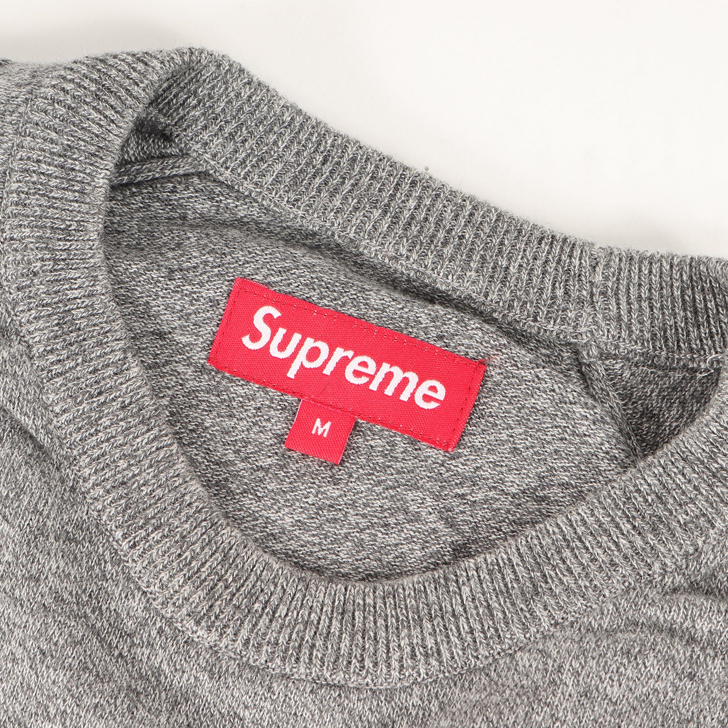 ワンポイント刺繍 コットンニット セーター