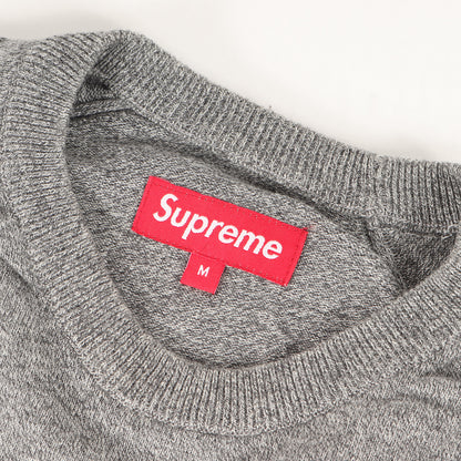 ワンポイント刺繍 コットンニット セーター