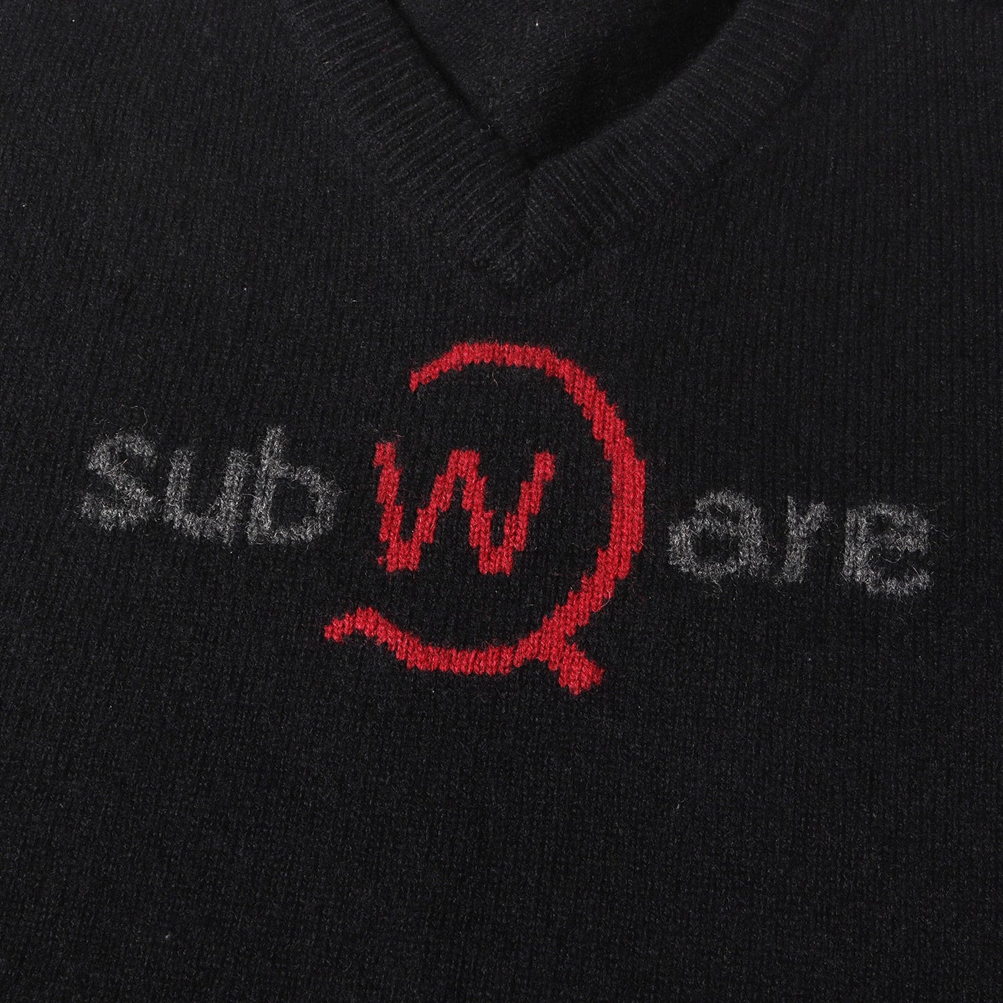 00s ×WTAPS コラボロゴ Vネック ニットセーター