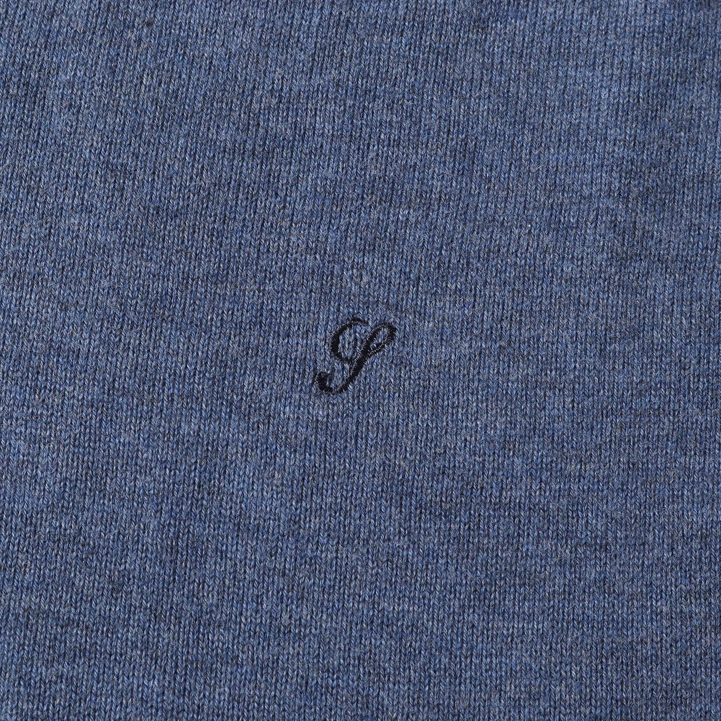 ワンポイント刺繍 コットンニット セーター