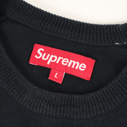 ワンポイント刺繍 コットンニット セーター