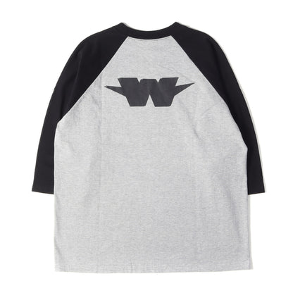 00s Wロゴ 7分袖 ラグラン Tシャツ
