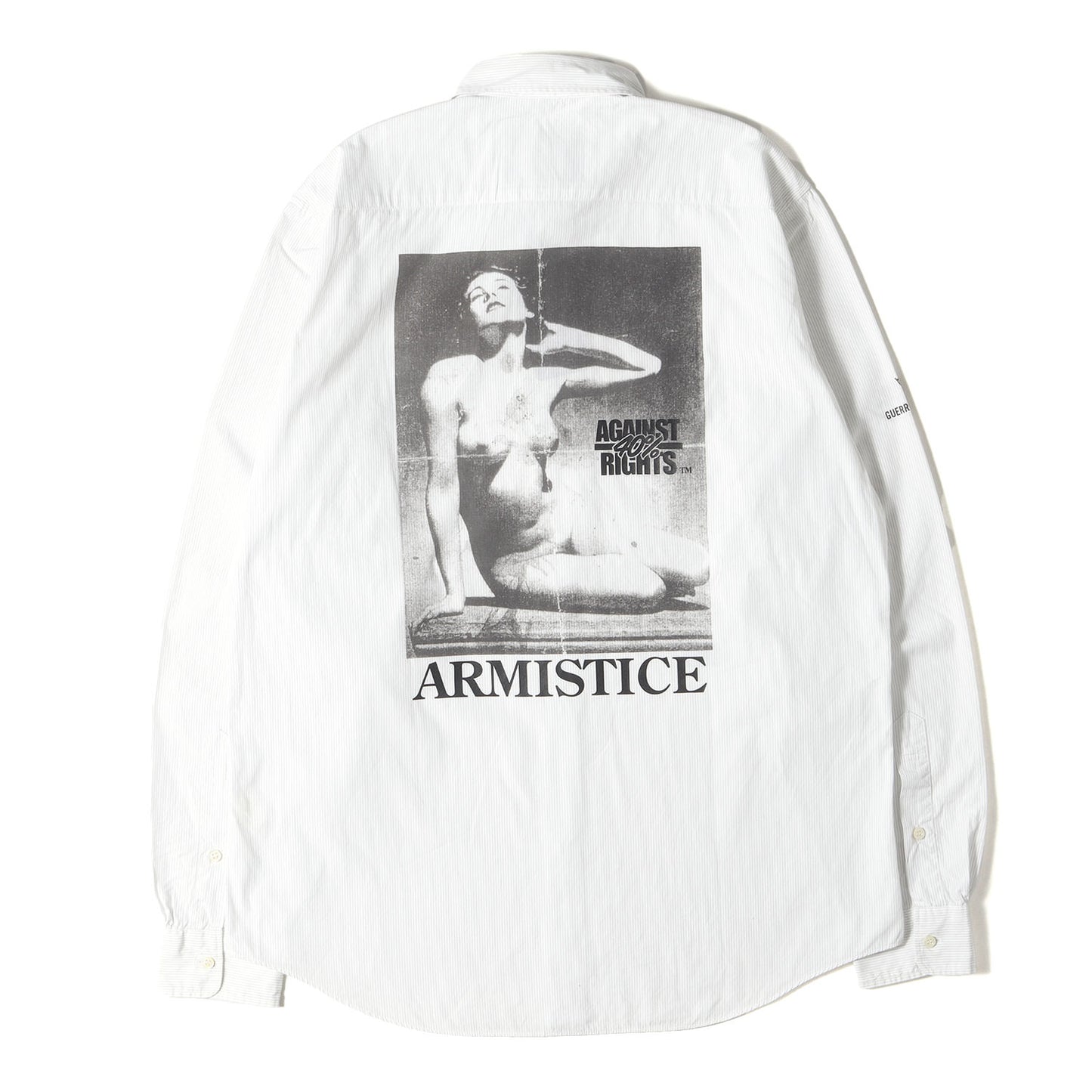 00s フォトプリント ストライプ コットンシャツ