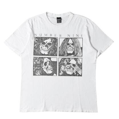05SS ナイトクローラー期 ダメージ加工 レッド・ツェッペリン スカル Tシャツ