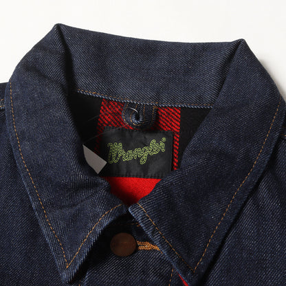 24AW ×Wrangler 裏地チェックネル デニム トラッカージャケット(DENIM TRUCKER JACKET)