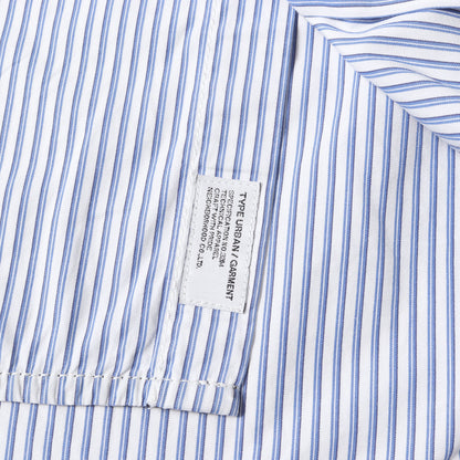 ステンシルロゴ ストライプ コットンシャツ