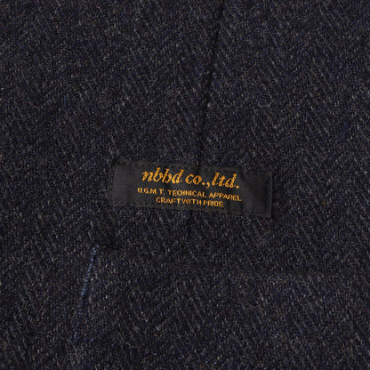 襟スウェード ツイード テーラードジャケット(TWEED / W-JKT)