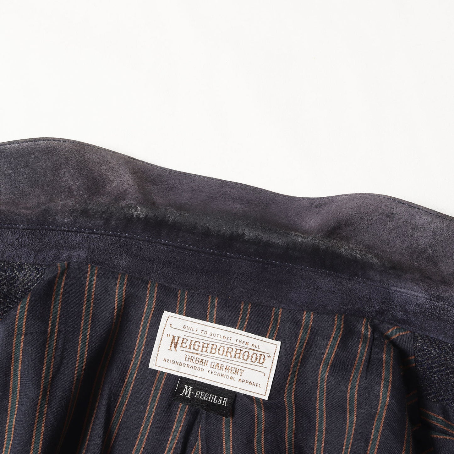 襟スウェード ツイード テーラードジャケット(TWEED / W-JKT)