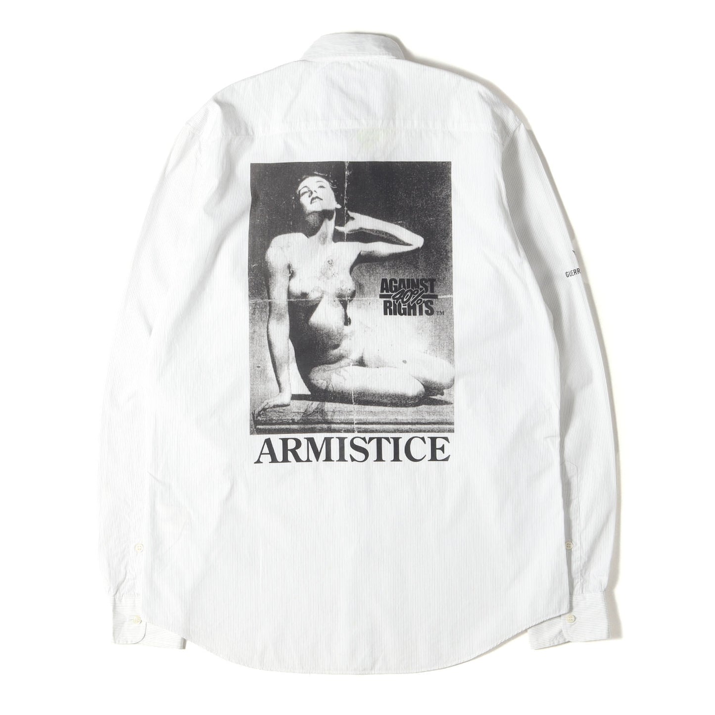 00s フォトプリント ストライプ コットンシャツ