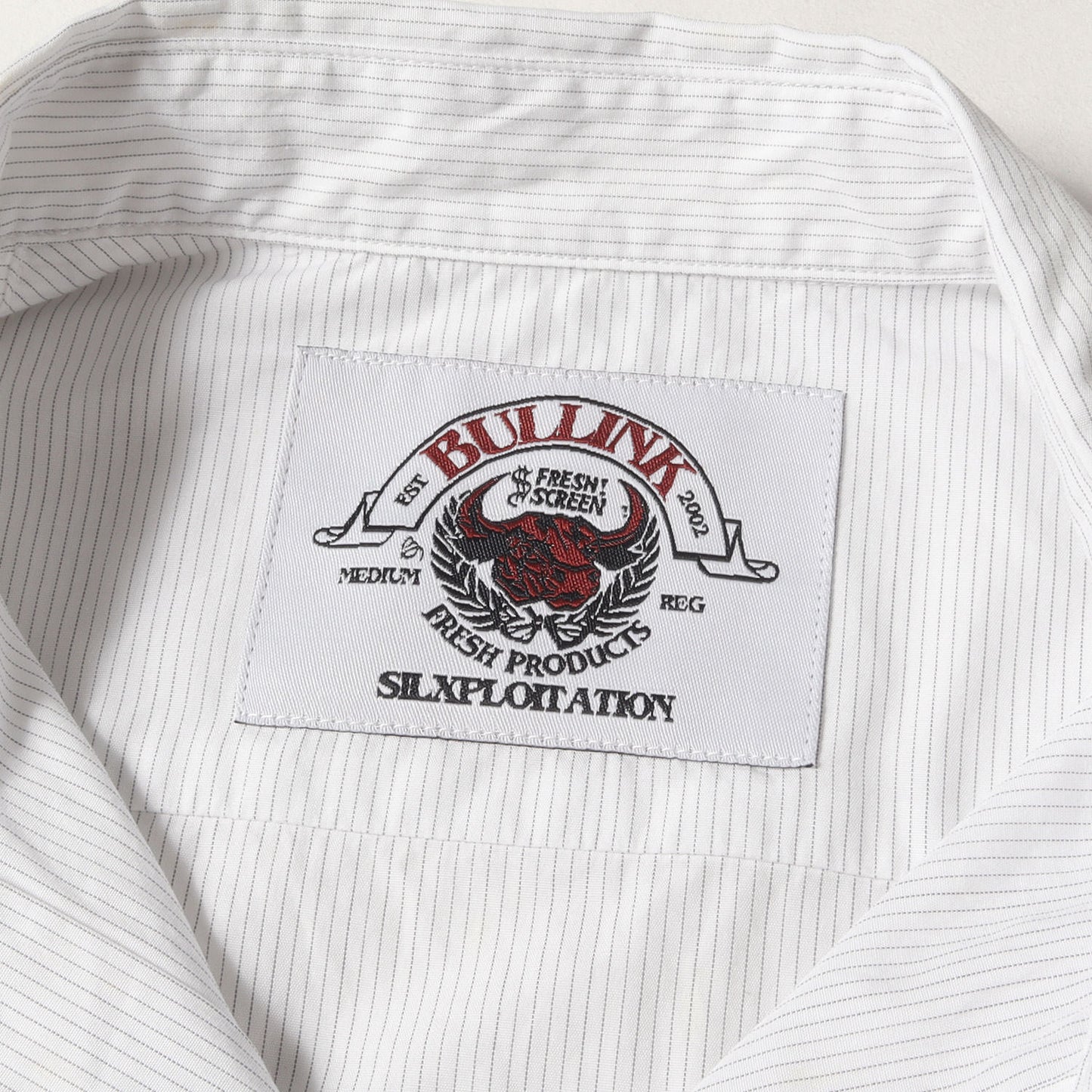 00s フォトプリント ストライプ コットンシャツ