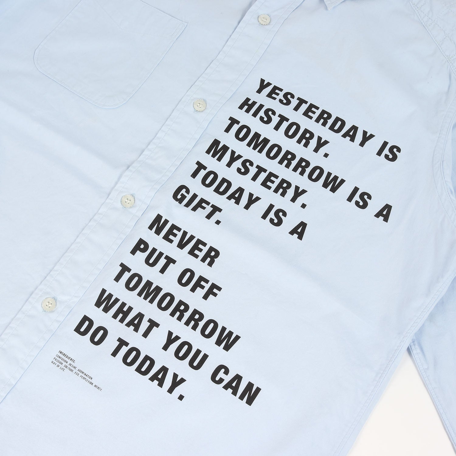 WTAPS ダブルタップス シャツ ブルー サイズ:M | 00s DESERT STORMロゴ