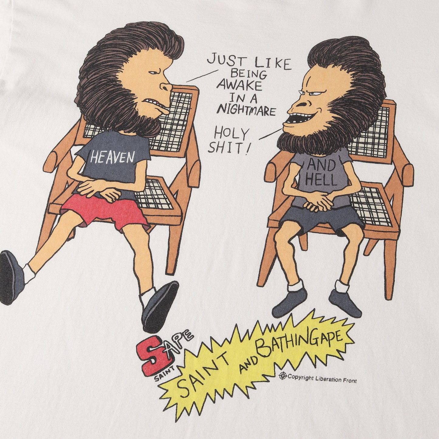 23SS ×A BATHING APE ビーバス・アンド・バットヘッド サンプリング オーバーサイズ Tシャツ(S/S T-SHIRT)