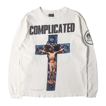 23AW ×河村康輔 ヴィンテージ加工 キリスト ロングスリーブTシャツ(KK LS TEE/COMPLICATED)